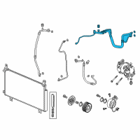 OEM 2018 Honda CR-V Exchanger Assy., Heat (Inner) Diagram - 80331-TLC-A01