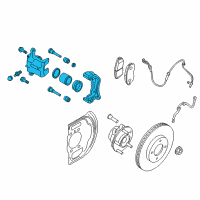 OEM 2017 Nissan Rogue CALIPER Assembly-Front RH, W/O Pad & SHIM Diagram - 41001-4BT0A