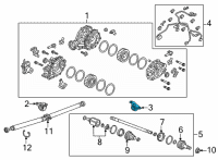 OEM Acura Rubber, Left Rear Diagram - 50720-TGY-A01