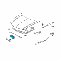 OEM Acura Lock Assembly, Hood (Security Switch) Diagram - 74120-TL0-G01