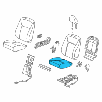 OEM 2015 Honda Accord Pad Complete Right, Front Cus Diagram - 81137-T2F-A41