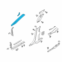 OEM 2018 Lincoln Continental Windshield Pillar Trim Diagram - GD9Z-5403599-BD