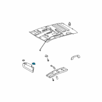 OEM Toyota Tundra Sunvisor Holder Diagram - 74348-0C040-E0