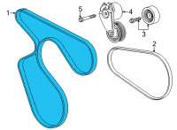 OEM 2020 Chevrolet Silverado 3500 HD Serpentine Belt Diagram - 12626077