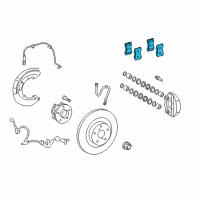 OEM Lexus LS600h Front Disc Brake Pad Kit Diagram - 04465-0W110