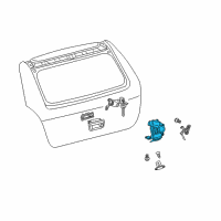 OEM 2010 Pontiac Vibe Lock Assembly Diagram - 19184234