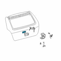 OEM 2010 Pontiac Vibe Handle, Lift Gate Outside Diagram - 19184208