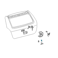 OEM 2010 Pontiac Vibe Striker Screw Diagram - 94855296