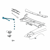 OEM 1996 Ford Mustang Arm & Pivot Assembly Diagram - 3R3Z-17566-AA