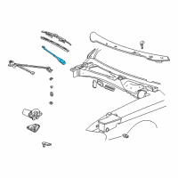 OEM 2000 Ford Mustang Wiper Arm Diagram - F8ZZ-17527-AA