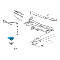 OEM 1999 Ford Mustang Wiper Motor Diagram - 6U2Z-17V508-TARM