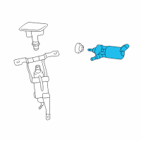 OEM 1999 Lexus LS400 Motor & Pump Assembly, HEADLAMP Cleaner Diagram - 85280-30020