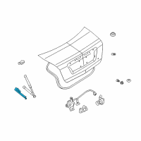 OEM 2009 Ford Fusion Hinge Diagram - 7E5Z-5442701-A