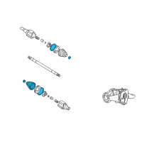 OEM 2001 Pontiac Aztek Boot Kit, Rear Wheel Drive Shaft(Inbord & Outboard) Diagram - 88891074