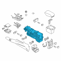 OEM 2018 Ford Police Interceptor Utility Console Base Diagram - FB5Z-78045A36-C