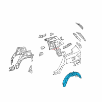 OEM 2009 Toyota Highlander Wheelhouse Liner Diagram - 65638-0E030