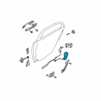 OEM 2007 Kia Spectra Rear Door Latch & Actuator Assembly, Left Diagram - 814102F000