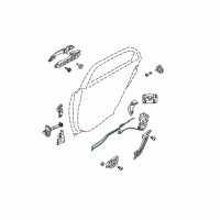 OEM Kia Spectra Cable Assembly-Rear Door Inside Diagram - 814712F000