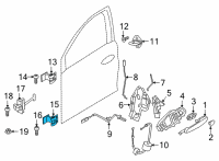 OEM BMW 328d xDrive Left Lower Front Door Hinge Diagram - 41-51-7-284-535