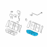 OEM 2006 Honda Civic Pad & Frame, RR. Seat Cushion Diagram - 82137-SNE-A01