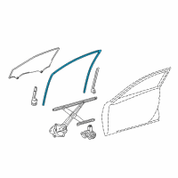 OEM 2014 Lexus ES300h Run, Front Door Glass Diagram - 68141-33121