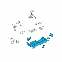 OEM 2003 Honda Civic Console Set, Center *NH361L* (CF GRAY) Diagram - 83420-S5A-L01ZE