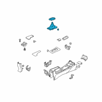 OEM 2004 Honda Civic Garnish Assy., Center Console *NH365L* (BLACK METALLIC) Diagram - 77295-S5B-L01ZA