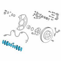 OEM 2020 Honda Civic Pad Set, Front Diagram - 45022-TEA-T00