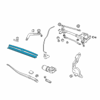 OEM Acura RDX Blade Windshield Wiper Diagram - 76620-STK-A02