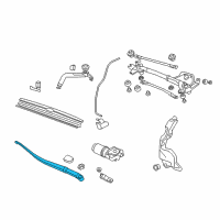 OEM Acura Arm, Windshield Wiper (Driver Side) Diagram - 76600-STK-A01