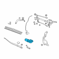 OEM 2007 Acura RDX Motor, Front Wiper Diagram - 76505-STK-A02