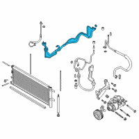 OEM Lincoln Continental Evaporator Tube Diagram - F2GZ-19A834-C