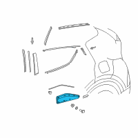 OEM Toyota C-HR Lower Molding Diagram - 75742-F4010