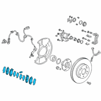 OEM 2017 Honda Civic Set, Pad Front Diagram - 45022-TX4-305