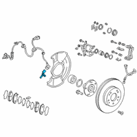 OEM 2020 Honda Civic Sensor Assembly, Right Front Diagram - 57449-TGN-G01