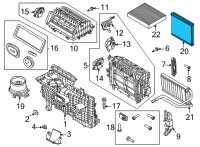 OEM Ford Mustang Mach-E Evaporator Core Diagram - JX6Z-19860-D