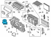 OEM 2021 Ford Mustang Mach-E Fan Assembly Diagram - JX6Z-19805-D