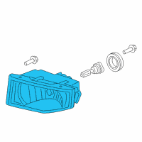 OEM Acura MDX Foglight Unit, Passenger Side Diagram - 33901-S3V-A11