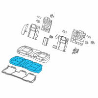 OEM 2013 Chrysler 300 Seat Cushion Rear Foam Diagram - 68104602AA