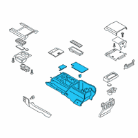 OEM 2019 Ford F-350 Super Duty Floor Console Diagram - KC3Z-28045A36-AA