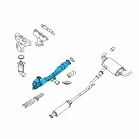 OEM 2010 Nissan Altima Exhaust Tube Assembly, Front Diagram - 20020-ZX00A