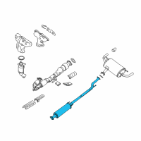 OEM 2012 Nissan Altima Exhaust Muffler Assembly Diagram - 20300-JB02A