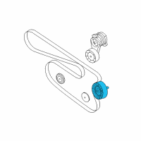 OEM BMW 325xi Serpentine Belt Idler Pulley Diagram - 11-28-7-535-860