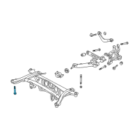 OEM Pontiac Vibe Bolt, Rear Suspension Support Crossmember Diagram - 19183879