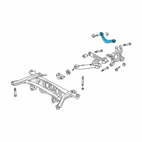 OEM 2009 Pontiac Vibe Rear Suspension Upper Control Arm Diagram - 19184441