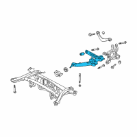 OEM 2009 Pontiac Vibe Rear Suspension Lower Control Arm Diagram - 19184442