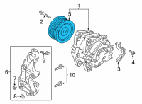 OEM Hyundai Palisade Pulley-Generator Diagram - 37321-3L001