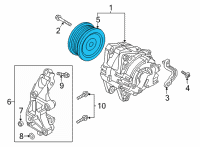 OEM 2020 Kia Stinger Pulley-Generator Diagram - 373213L001