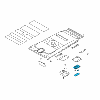 OEM 2004 Hyundai Santa Fe Room Lamp Assembly Diagram - 92810-39010-BU