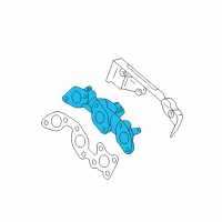 OEM 2003 Nissan Xterra Exhaust Manifold With Catalytic Converter Driver Side Diagram - 14002-9S210